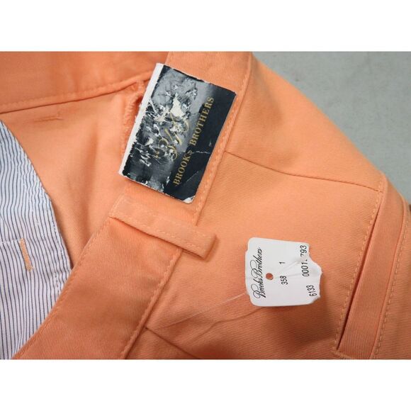 Brooks Brothers 346 Salmon Pink Colored Khaki Pnats Flat Front Size 30/32 Cotton - Picture 3 of 5